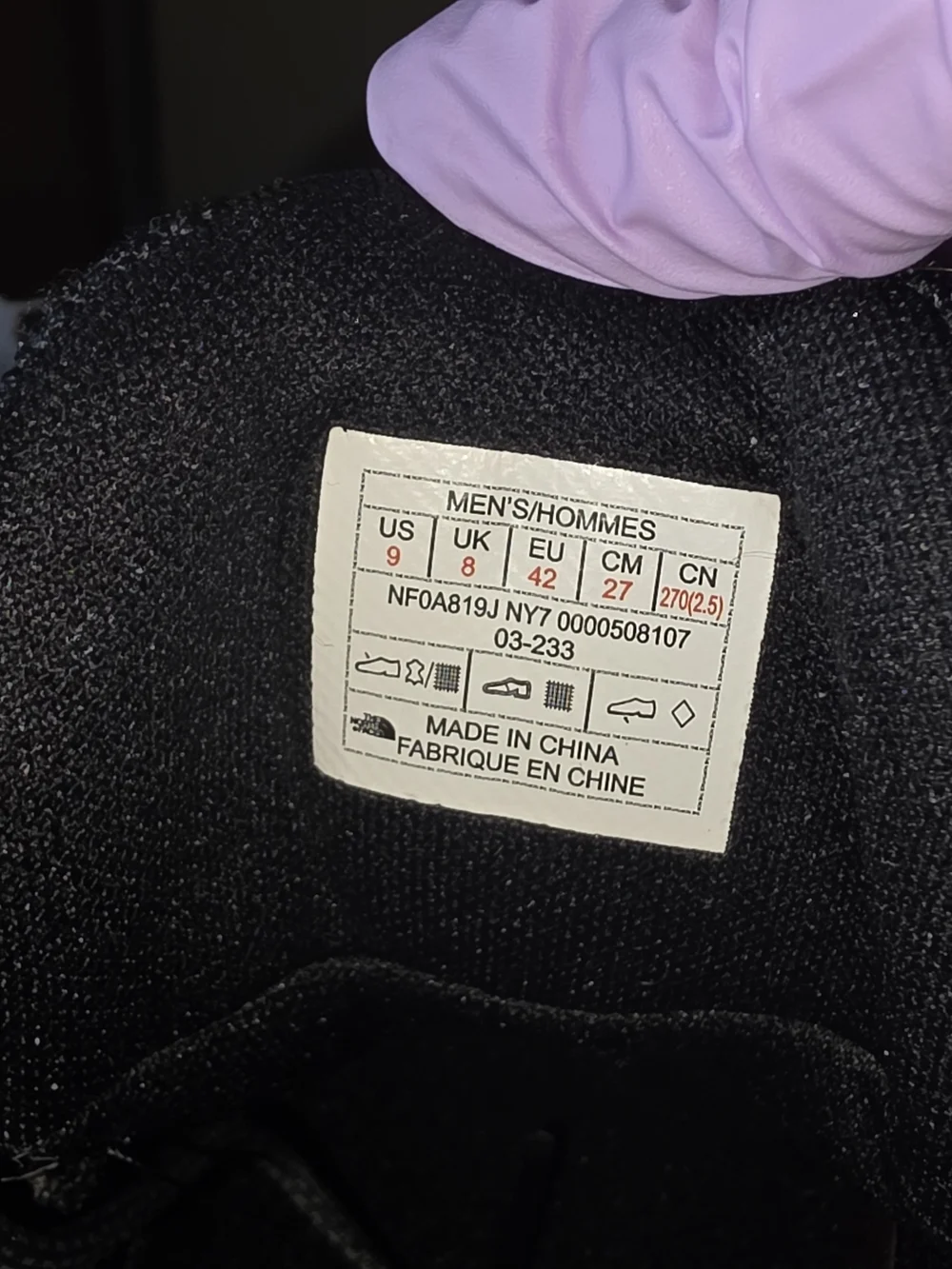 The North Face Men's Mid Waterproof Hiking Boots Black Size 9 EXTS Grip